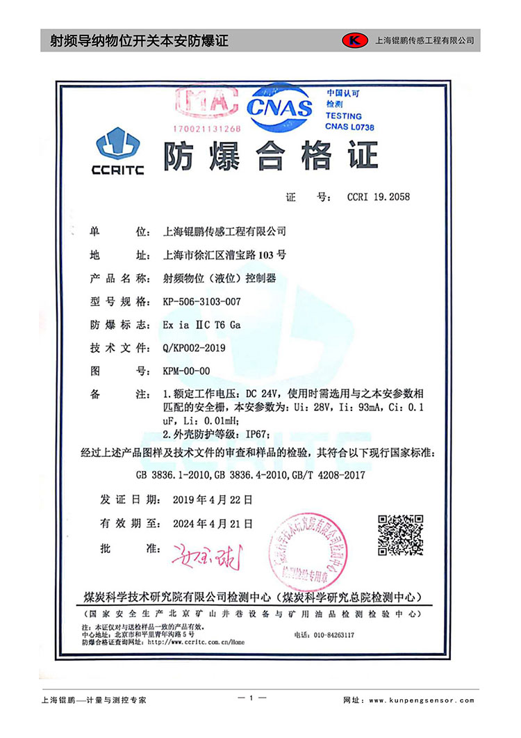 射頻導納物位開關(guān)圖片